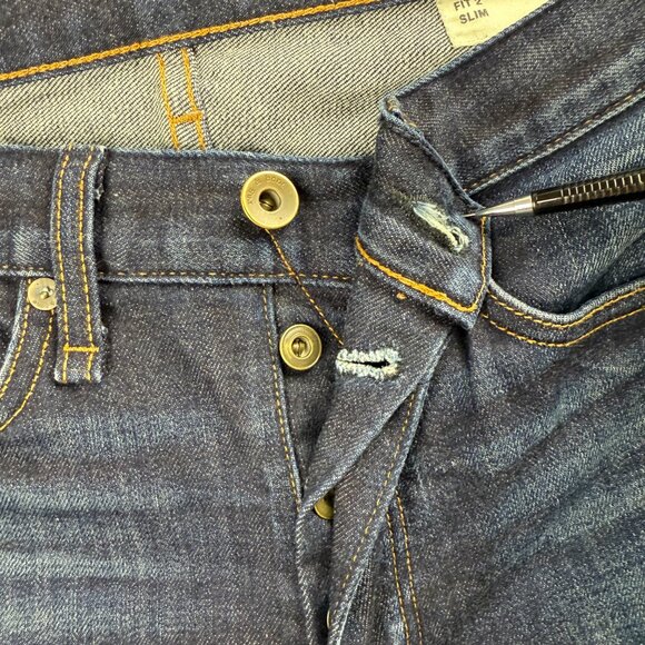 Rag & Bone Jeans Mens 29 x 32 Pants Indigo Blue Fit 2 Slim Dark Wash Denim USA 1 - Picture 5 of 10